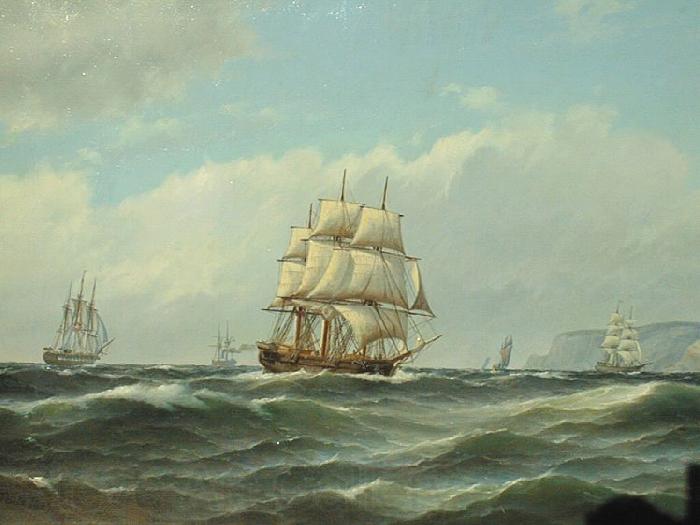 Carl Bille Shipping off the Norwegian Coast France oil painting art